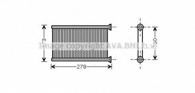 AVA QUALITY COOLING bw6342 -  Теплообменник, отопление салона
